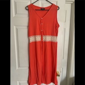 Orange and White long cardigan